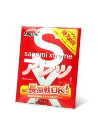 Утолщенный презерватив Sagami Xtreme FEEL LONG с точками - 1 шт. - Sagami - купить с доставкой в Березниках