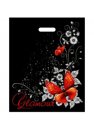 Черный пакет Glamour с вырубной ручкой (38х47 см) - Сима-Ленд - купить с доставкой в Березниках