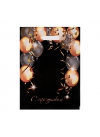 Пакет с вырубной ручкой и принтом в виде шариков (30х40 см) - Сима-Ленд - купить с доставкой в Березниках