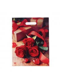 Пакет с принтом в виде роз (31х40 см) - Сима-Ленд - купить с доставкой в Березниках