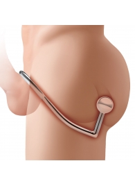 Кольцо на пенис с анальным стимулятором Stainless Steel Anal Hook   Cock Ring - BlueLine - в Березниках купить с доставкой