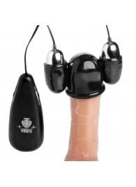 Черная стимулирующая насадка для головки полового члена Multi Speed Vibrating Penis Head Teaser - XR Brands - в Березниках купить с доставкой