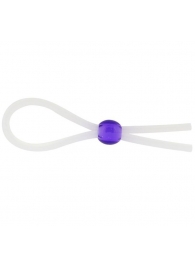 Прозрачное лассо с фиолетовой бусиной SILICONE COCK RING WITH BEAD LAVENDER - NMC - в Березниках купить с доставкой