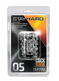 Прозрачная насадка с капельками STAY HARD COCK SLEEVE 05 CLEAR - Blush Novelties - в Березниках купить с доставкой