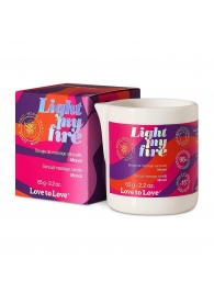 Массажная свеча Light My Fire с ароматом моной - 80 мл. - Love to Love - купить с доставкой в Березниках
