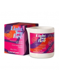 Массажная свеча Light My Fire Coconut с ароматом кокоса - 65 гр. - Love to Love - купить с доставкой в Березниках