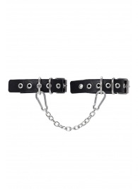 Черные оковы из одного ремешка с люверсами - Pecado - купить с доставкой в Березниках