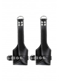 Черные подвесы с белой строчкой - Pecado - купить с доставкой в Березниках