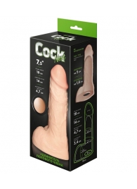 Телесный фаллоудлинитель с мошонкой Cock Next - 19 см. - LOVETOY (А-Полимер) - в Березниках купить с доставкой