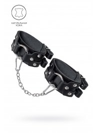 Черные кожаные оковы с двумя ремешками - Pecado - купить с доставкой в Березниках