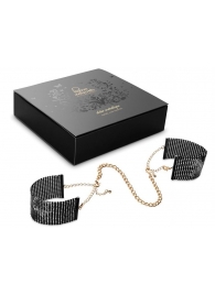 Чёрные дизайнерские наручники Desir Metallique Handcuffs Bijoux - Bijoux Indiscrets - купить с доставкой в Березниках