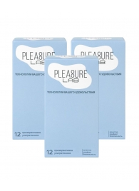 Набор из 3 упаковок ультратонких презервативов Pleasure Lab (по 12 шт.) - Pleasure Lab - купить с доставкой в Березниках