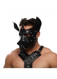 Черная кожаная маска «Собака» - Crazy Handmade - купить с доставкой в Березниках