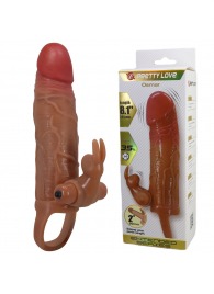 Карамельная вибронасадка с клиторальным стимулятором Osmar - 20,5 см. - Baile - в Березниках купить с доставкой