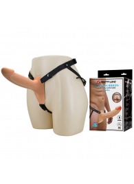 Телесный полый мужской страпон London - 16,8 см. - Baile - купить с доставкой в Березниках