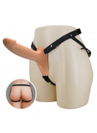 Телесный полый мужской страпон London - 16,8 см. - Baile - купить с доставкой в Березниках