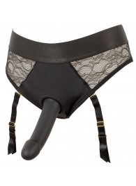 Черный женский страпон Strap-on Set: трусики и насадка - Orion - купить с доставкой в Березниках