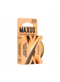 Точечные презервативы MAXUS 2000 Amazing Dots с железным кейсом - 3 шт. - Maxus - купить с доставкой в Березниках