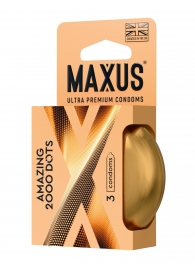Точечные презервативы MAXUS 2000 Amazing Dots с железным кейсом - 3 шт. - Maxus - купить с доставкой в Березниках