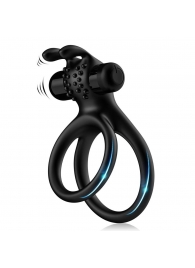 Черное эрекционное виброкольцо с подхватом мошонки Stay Hard - Boys of Toys - в Березниках купить с доставкой