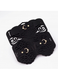 Фигурный набор для БДСМ-игр с узорами и золотистой фурнитурой - Crazy Handmade - купить с доставкой в Березниках