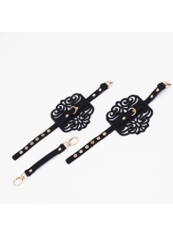 Черный фигурные оковы с золотистой фурнитурой - Crazy Handmade - купить с доставкой в Березниках