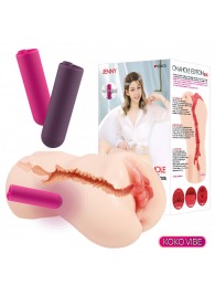 Мастурбатор-вагина с вибрацией Jenny Onahole edition 005 - KOKOS - в Березниках купить с доставкой