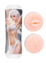 Двусторонний мастурбатор в колбе аниме - вагина и ротик - Tokyo Style - в Березниках купить с доставкой