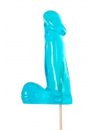 Голубой леденец в форме члена со вкусом блю кюрасао - 173 гр. - Sosuчki - купить с доставкой в Березниках