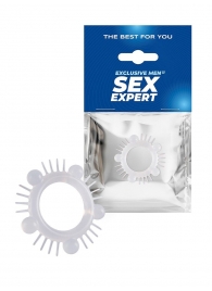Эластичное эрекционное кольцо с шишечками и шипами - Sex Expert - в Березниках купить с доставкой