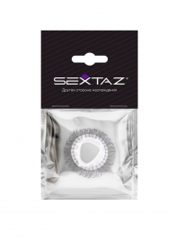 Эластичное эрекционное кольцо с длинными черными «ресничками» - Sextaz - в Березниках купить с доставкой