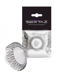 Эластичное эрекционное кольцо с длинными черными «ресничками» - Sextaz - в Березниках купить с доставкой