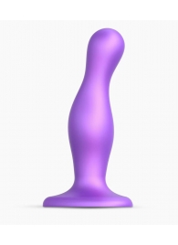 Фиолетовая насадка Strap-On-Me Dildo Plug Curvy size M - Strap-on-me - купить с доставкой в Березниках