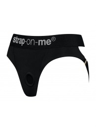 Черные трусики для насадок Heroine Lingerie Harness - size XL - Strap-on-me - купить с доставкой в Березниках