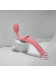 Розовый безремневой страпон Strap-on-me Semi-Realistic Bendable Strap-On size L - Strap-on-me - купить с доставкой в Березниках