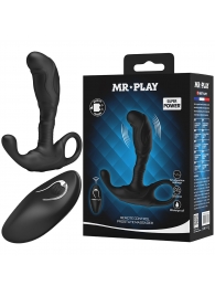 Черный изогнутый массажёр простаты с вибрацией и пультом ДУ - Baile - в Березниках купить с доставкой