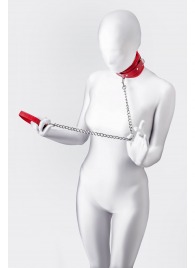 Красный ошейник с подкладкой из меха - ToyFa - купить с доставкой в Березниках