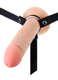 Мужской полый страпон на регулируемых ремешках - 22 см. - Sex Expert - купить с доставкой в Березниках