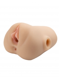 Телесный мастурбатор с вибрацией Double Pounder Vibrating Squeeze Stroker - Pipedream - в Березниках купить с доставкой