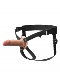 Телесный пустотелый фаллопротез 5’’ Hollow Silicone Strap-On - 14 см. - Pipedream - купить с доставкой в Березниках