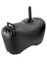 Черное надувное кресло с платформой для фиксации дилдо Body Dock Inflatable Love Seat - Pipedream - купить с доставкой в Березниках