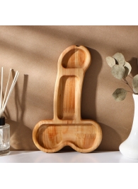 Деревянное блюдо для подачи в форме члена (25 х 16,5 х 1,7 см) - Сима-Ленд - купить с доставкой в Березниках