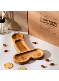 Деревянное блюдо для подачи в форме члена (25 х 16,5 х 1,7 см) - Сима-Ленд - купить с доставкой в Березниках