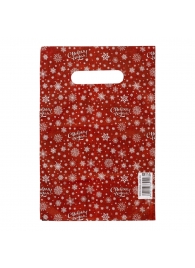 Красный подарочный новогодний пакет с вырубной ручкой (20х30 см) - Сима-Ленд - купить с доставкой в Березниках