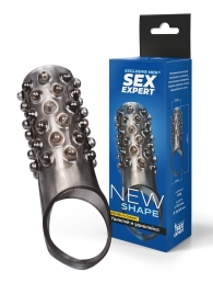 Дымчатая насадка на пенис с выпуклостями - 12 см. - Sex Expert - в Березниках купить с доставкой