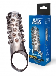 Дымчатая насадка на пенис с выпуклостями - 11 см. - Sex Expert - в Березниках купить с доставкой