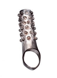 Дымчатая насадка на пенис с выпуклостями - 11 см. - Sex Expert - в Березниках купить с доставкой