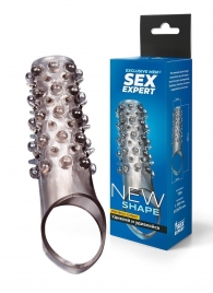 Дымчатая насадка на пенис с шипами и выпуклостями - 12 см. - Sex Expert - в Березниках купить с доставкой