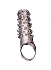 Дымчатая насадка на пенис с шипами и выпуклостями - 12 см. - Sex Expert - в Березниках купить с доставкой