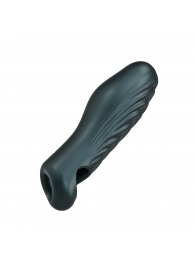 Серая силиконовая насадка на пенис с подхватом Manwan Ryzer - Manwan - в Березниках купить с доставкой